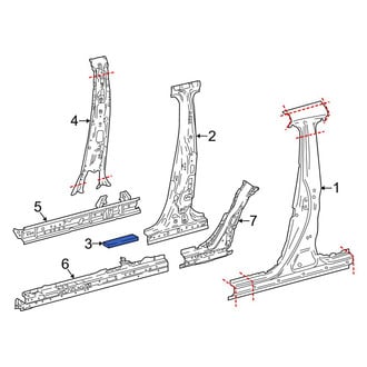 Toyota OE - Body B-Pillar Baffle Plate