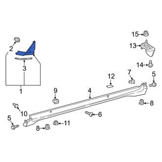 Toyota OE - Right Outer Body A-Pillar Trim Panel