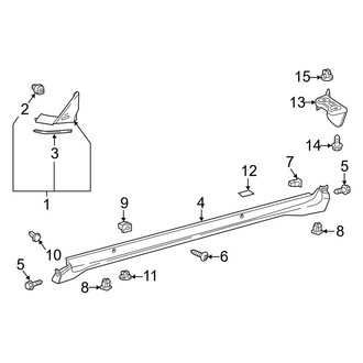 Toyota OE - Pillars, Rocker & Floor - Exterior Trim (Japan Built)