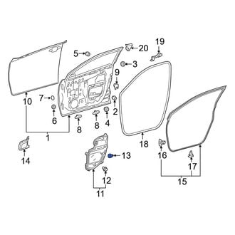 Toyota OE - Door Water Deflector Clip