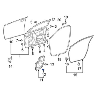Toyota OE - Door Water Deflector Clip