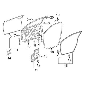 Toyota OE - Front Door - Door & Components (Japan Built)