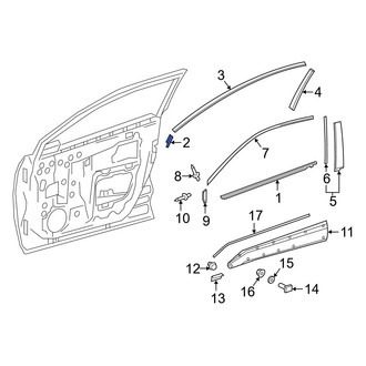 Toyota OE - Rear Right Forward Black Out Tape