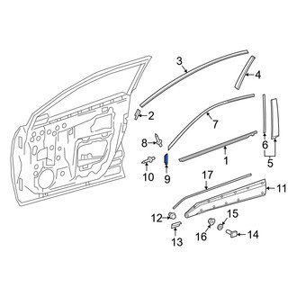 Toyota OE - Rear Left Upper Door Reveal Molding