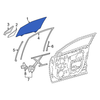 Toyota OE - Front Right Door Glass