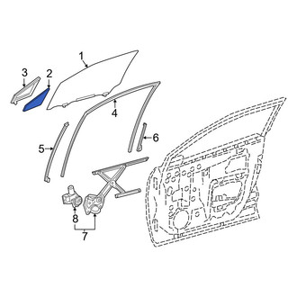 Toyota OE - Front Left Vent Window Assembly