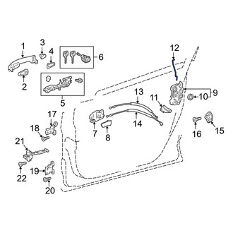 Toyota OE - Front Left Door Lock Operating Rod