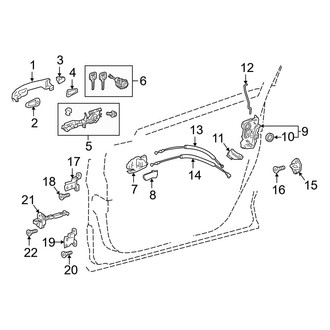 Toyota OE - Front Door - Lock & Hardware (Japan Built)