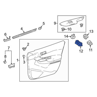 Toyota OE - Front Left Door Window Switch