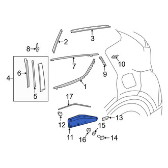 Toyota OE - Front Left Door Molding