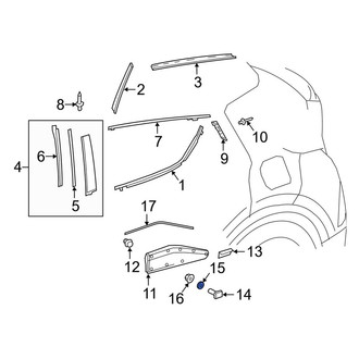 Toyota OE - Door Molding Gasket