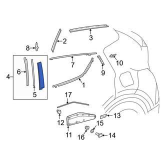 Toyota OE - Front Right Door Applique