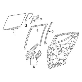 Toyota OE - Rear Door - Glass & Hardware