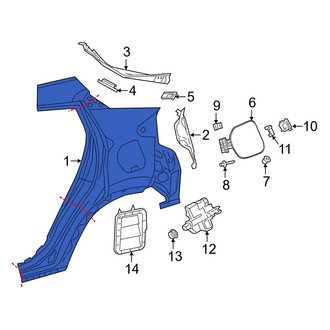 Toyota OE - Rear Left Outer Quarter Panel