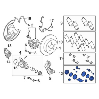 Toyota OE - Rear Disc Brake Caliper Seal Kit