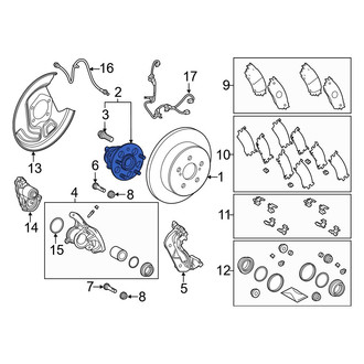 Toyota OE - Front Wheel Bearing and Hub Assembly