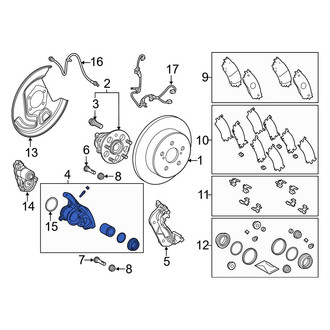 Toyota OE - Rear Left Disc Brake Caliper