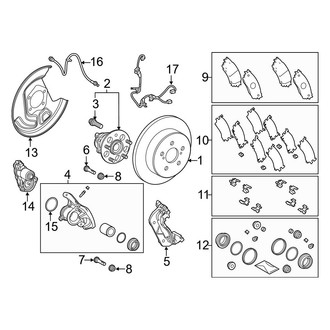Toyota OE - Rear Suspension - Brake Components