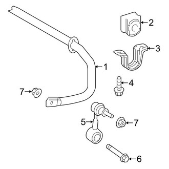 Toyota OE - Rear Suspension - Stabilizer Bar & Components