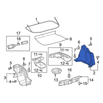 Toyota OE - Rear Right Trunk Trim Panel