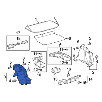Toyota OE - Rear Left Trunk Trim Panel