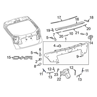 Toyota OE - Outer Liftgate Finish Panel Insulator