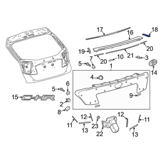 Toyota OE - Right Liftgate Finish Panel Trim Plate Insulator