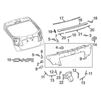 Toyota OE - Left Liftgate Finish Panel Trim Plate Insulator