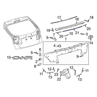 Toyota OE - Lower Inner Liftgate Finish Panel Trim Plate Insulator