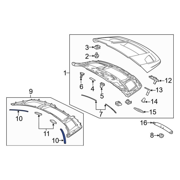 Toyota OE 7687510040 Spoiler Gasket