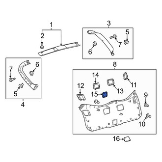 Toyota OE - Rear Tailgate Gap Cover