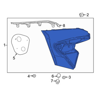Toyota OE - Rear Left Back Up Light Assembly