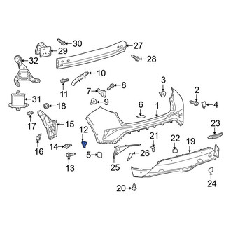 Toyota OE - Front Bumper Cover Support Rail