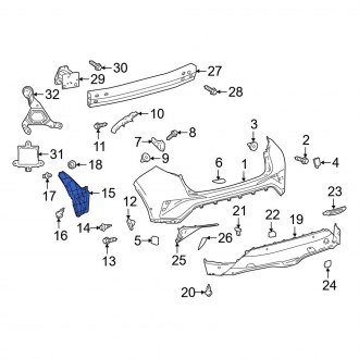 Toyota OE - Left Bumper Seal