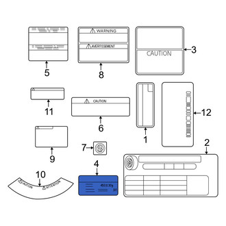 Toyota OE - A/C System Information Label