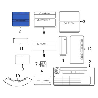 Toyota OE - Air Bag Information Label