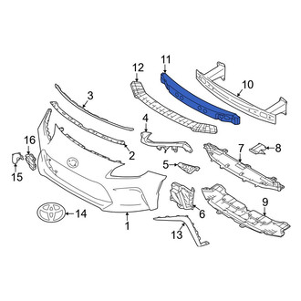 Toyota OE - Front Upper Bumper Impact Absorber