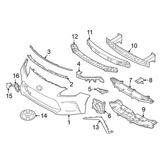 Toyota OE - Front Bumper & Grille - Bumper & Components