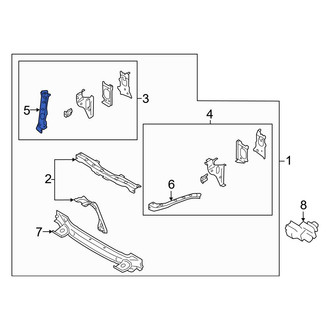 Toyota OE - Front Right Upper Radiator Support Side Panel