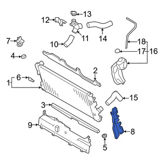 Toyota OE - Right Radiator Support Baffle