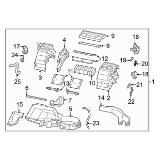 Toyota OE - HVAC Heater Mode Door Lever