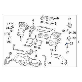 Toyota OE - HVAC Heater Mode Door Lever