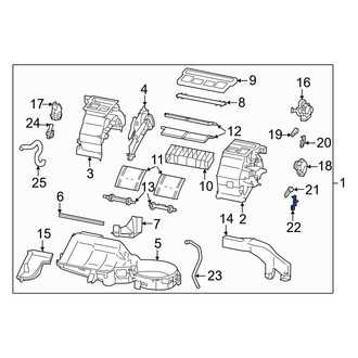 Toyota OE - HVAC Heater Mode Door Lever