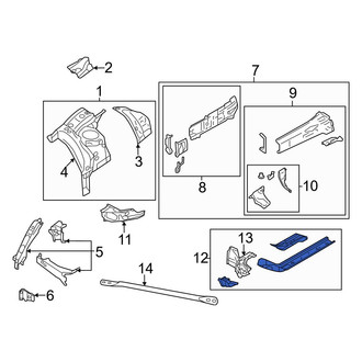 Toyota OE - Front Left Floor Side Rail