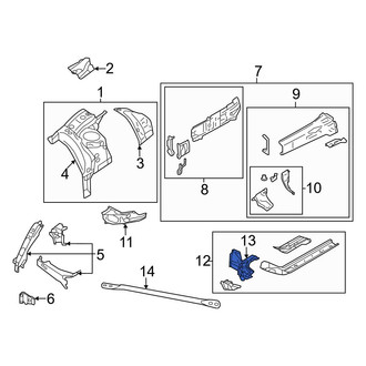 Toyota OE - Front Left Floor Pan Reinforcement