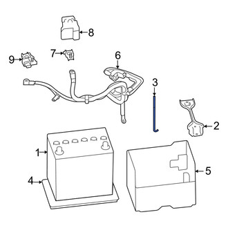 Toyota OE - Front Battery Hold Down Stud
