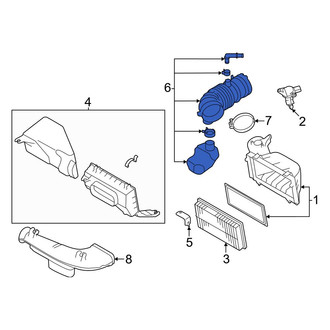 Toyota OE - Rear Engine Air Intake Hose