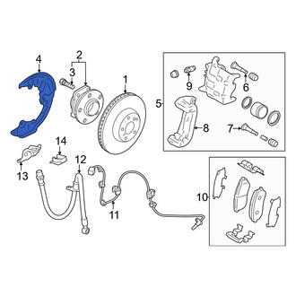 Toyota OE - Rear Right Brake Dust Shield