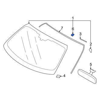 Toyota OE - Front Interior Rear View Mirror Mounting Base