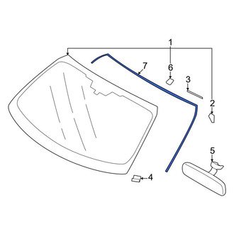 Toyota OE - Front Windshield Molding